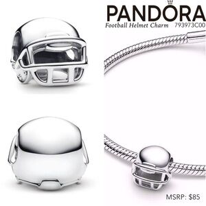 PANDORA Football Helmet Charm w/box